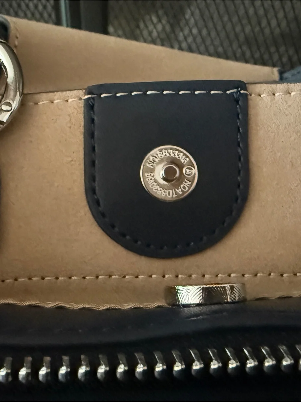 Classic Blue Textured Leather Backpack Purse